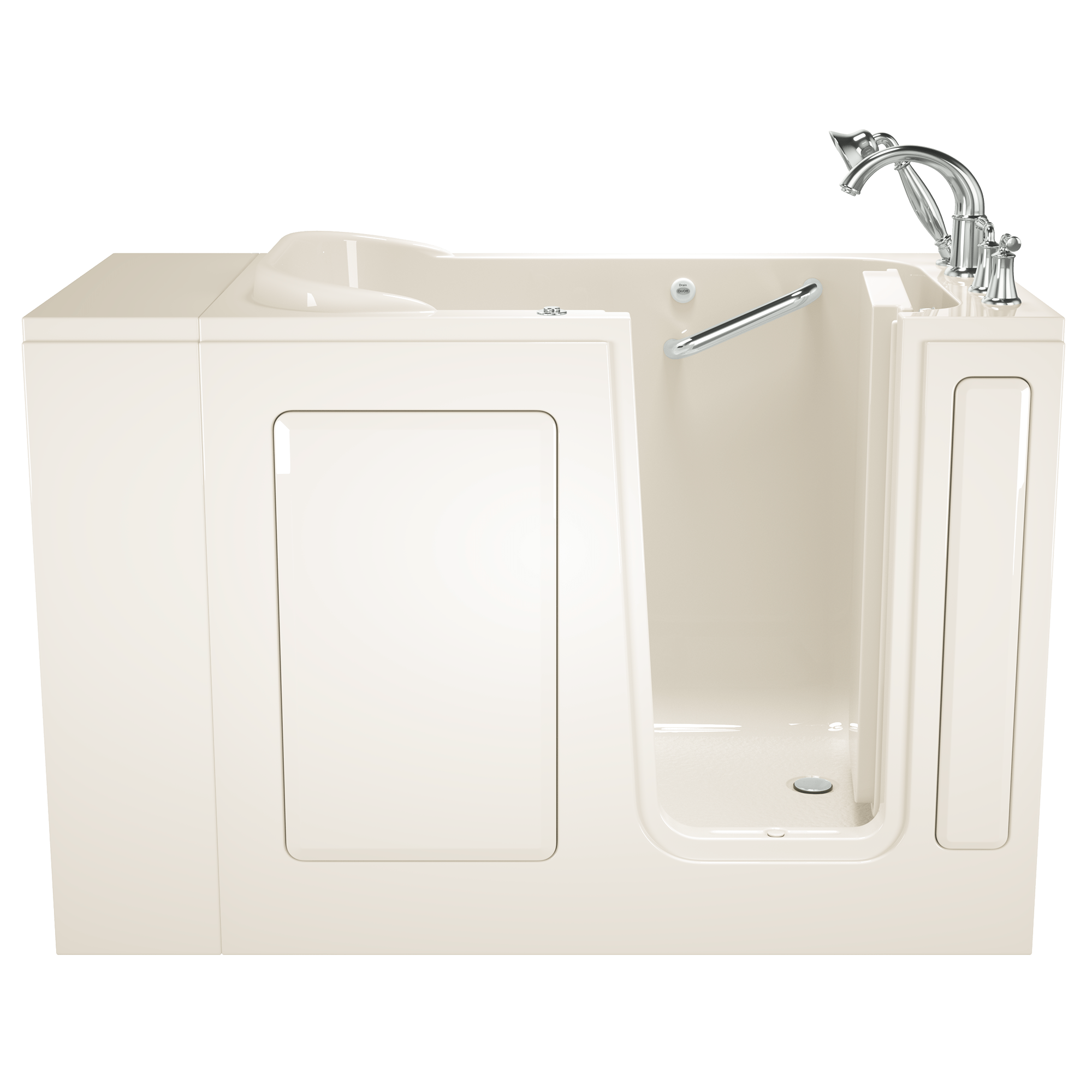 Gelcoat Value Series 28x48 Inch Walk In Bathtub with Air Spa System  Right Hand Door and Drain WIB LINEN